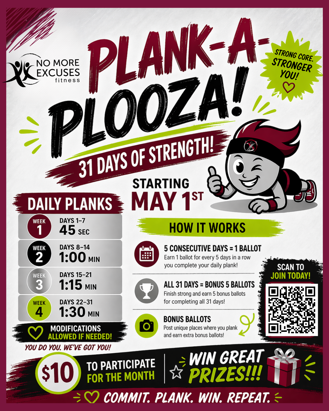 May's Plank-a-Plooza Challenge 