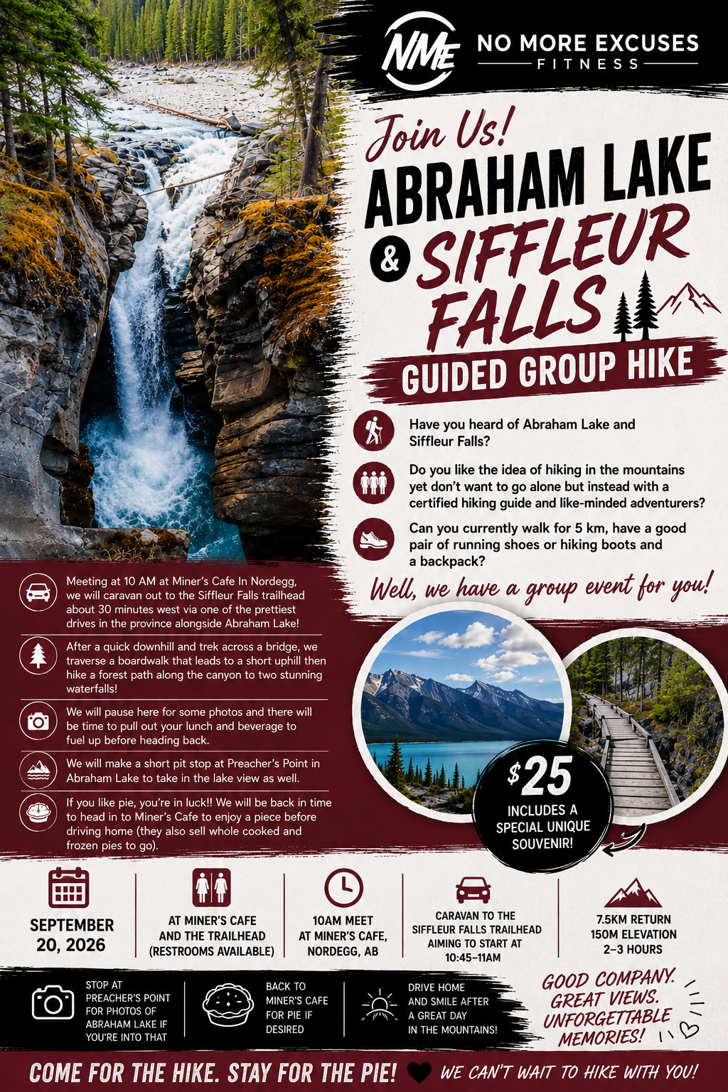 Siffleur Falls Adventure Hike