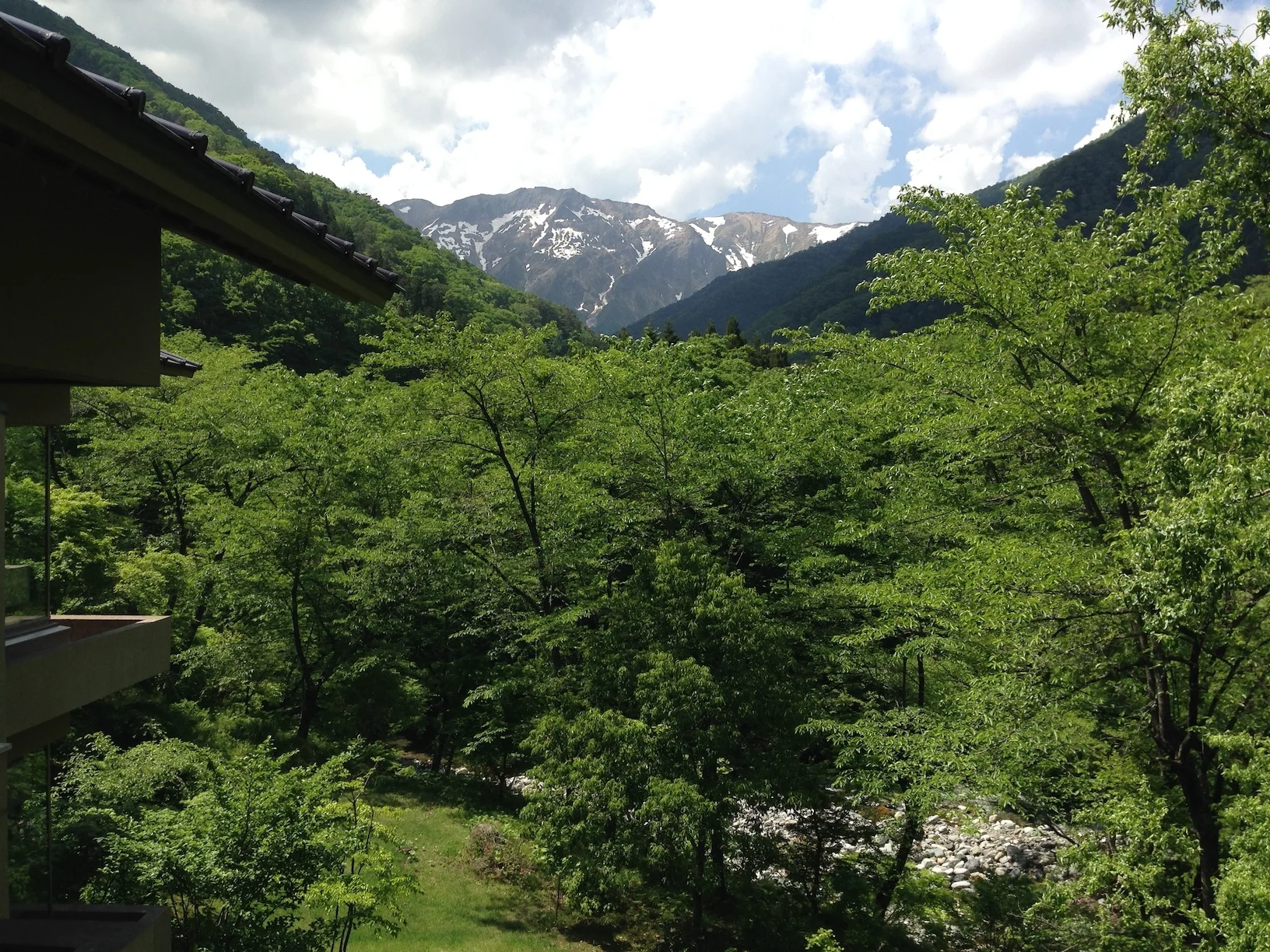 Mountain and river view from the room