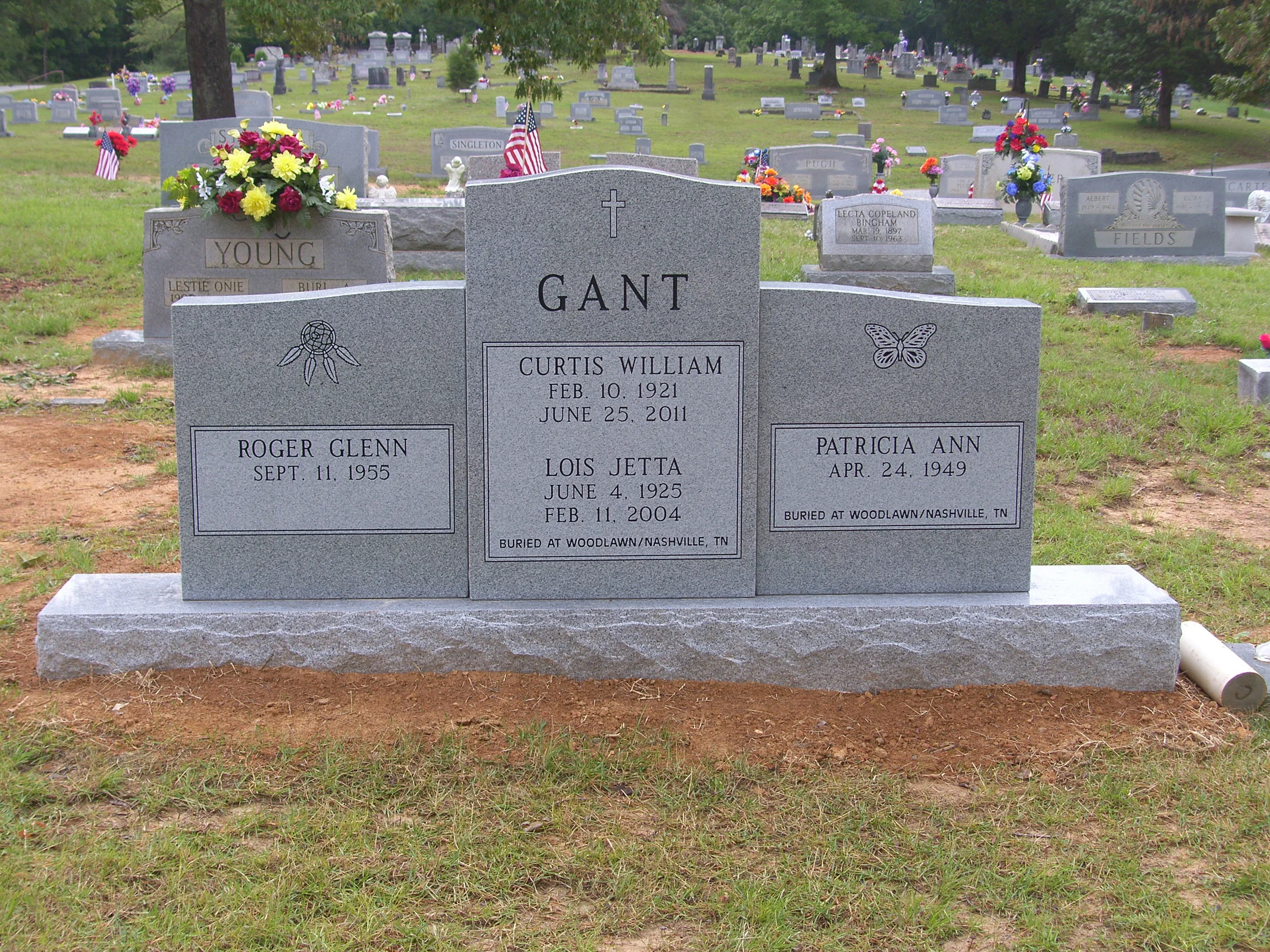 Curtis Gant ~ Family Headstone