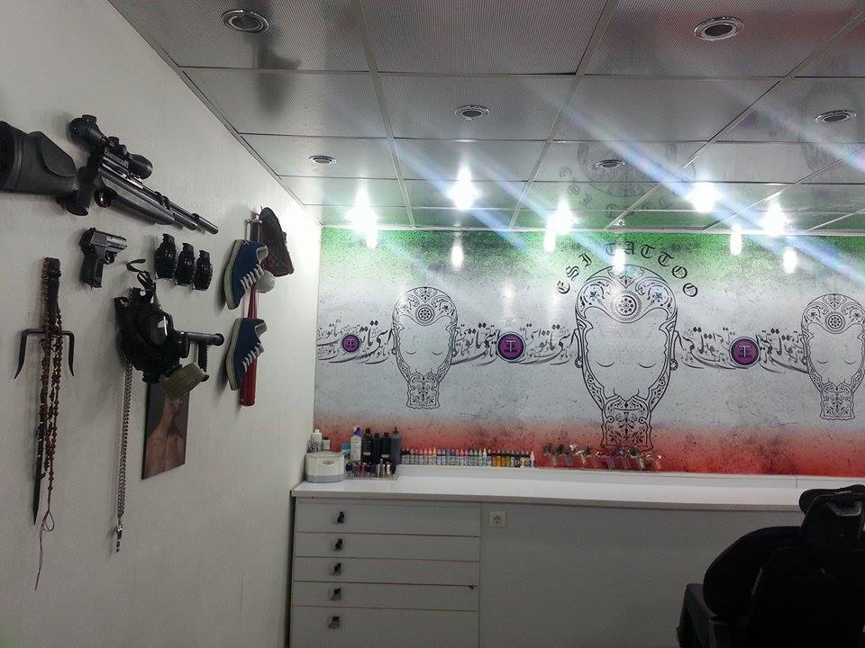 The underground studio of Esmaeil, an Iranian tattoo artist.