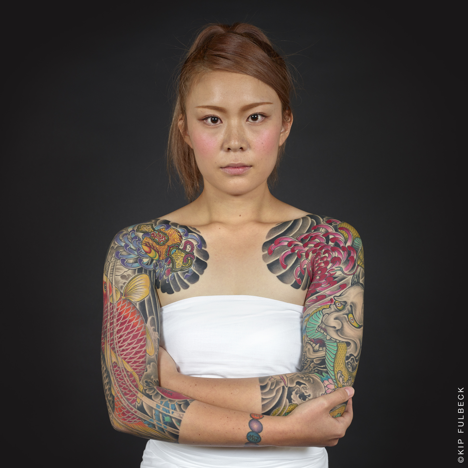 Tattoo by Horikiku. Photo by Kip Fulbeck