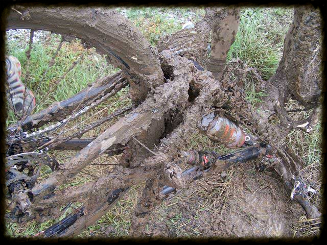  Someone spent a lot of time building the trail that's now stuck to your bike.