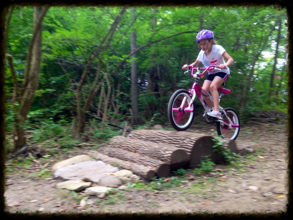 After riding around an obstacle a few times at first, kids tend to challenge themselves.