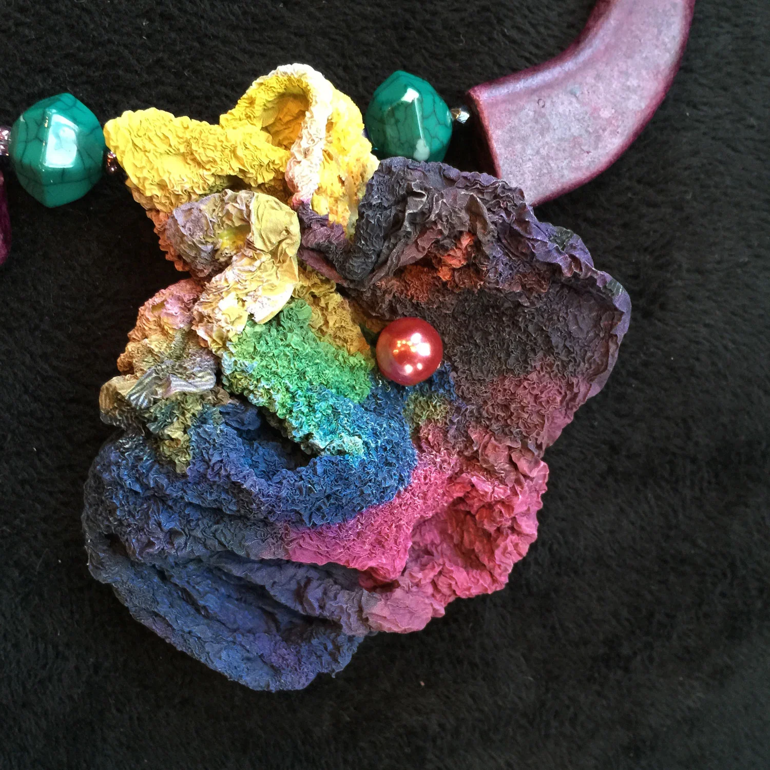 Sculptural Tyvek Pendant - 9 Detail