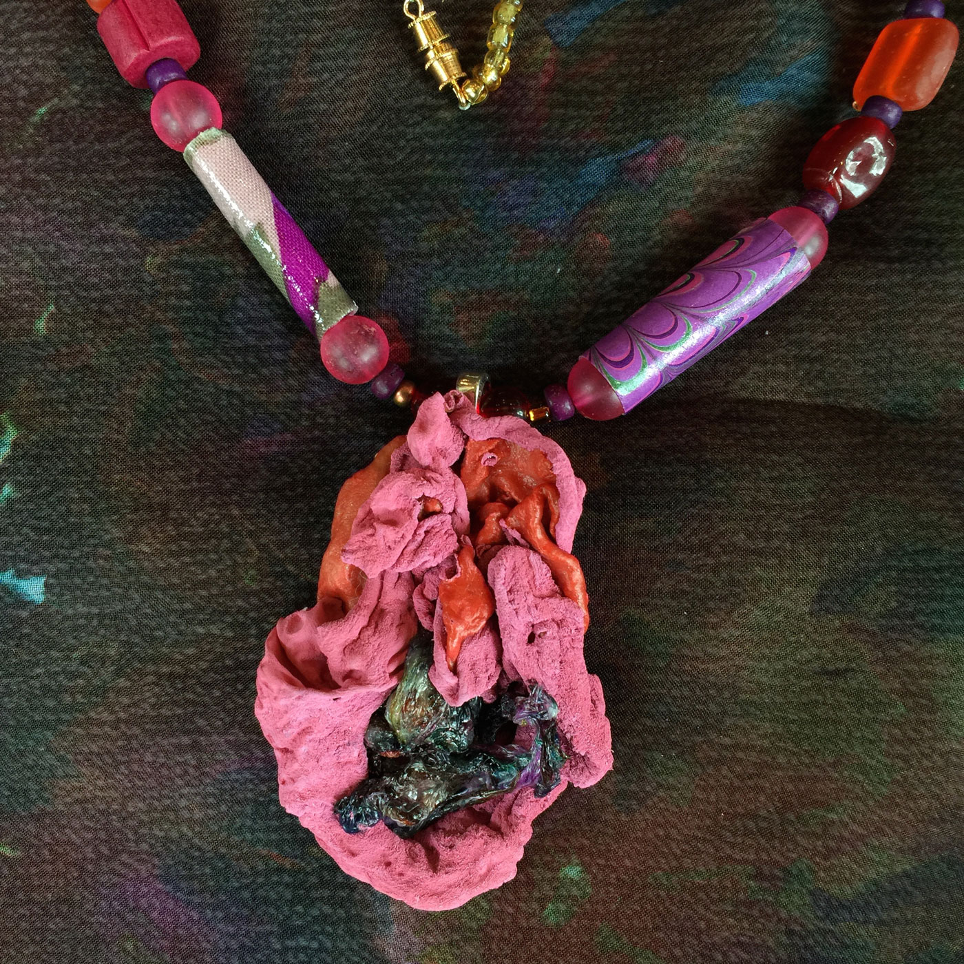 Sculptural Tyvek Pendant - 47 Detail