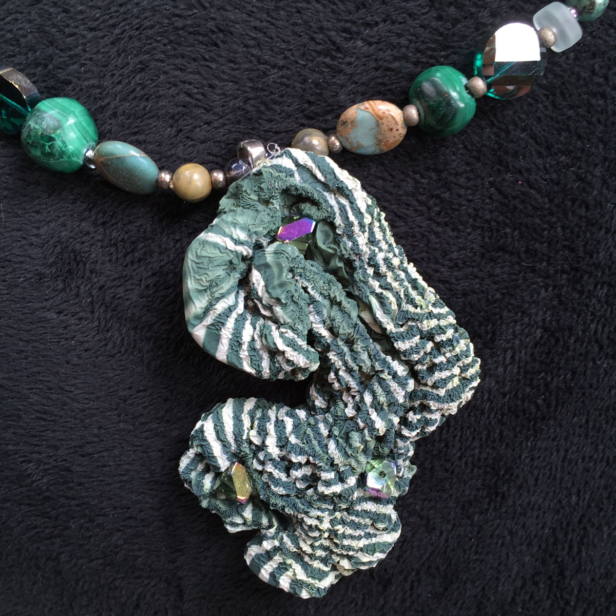 Sculptural Tyvek Pendant - 34 Detail