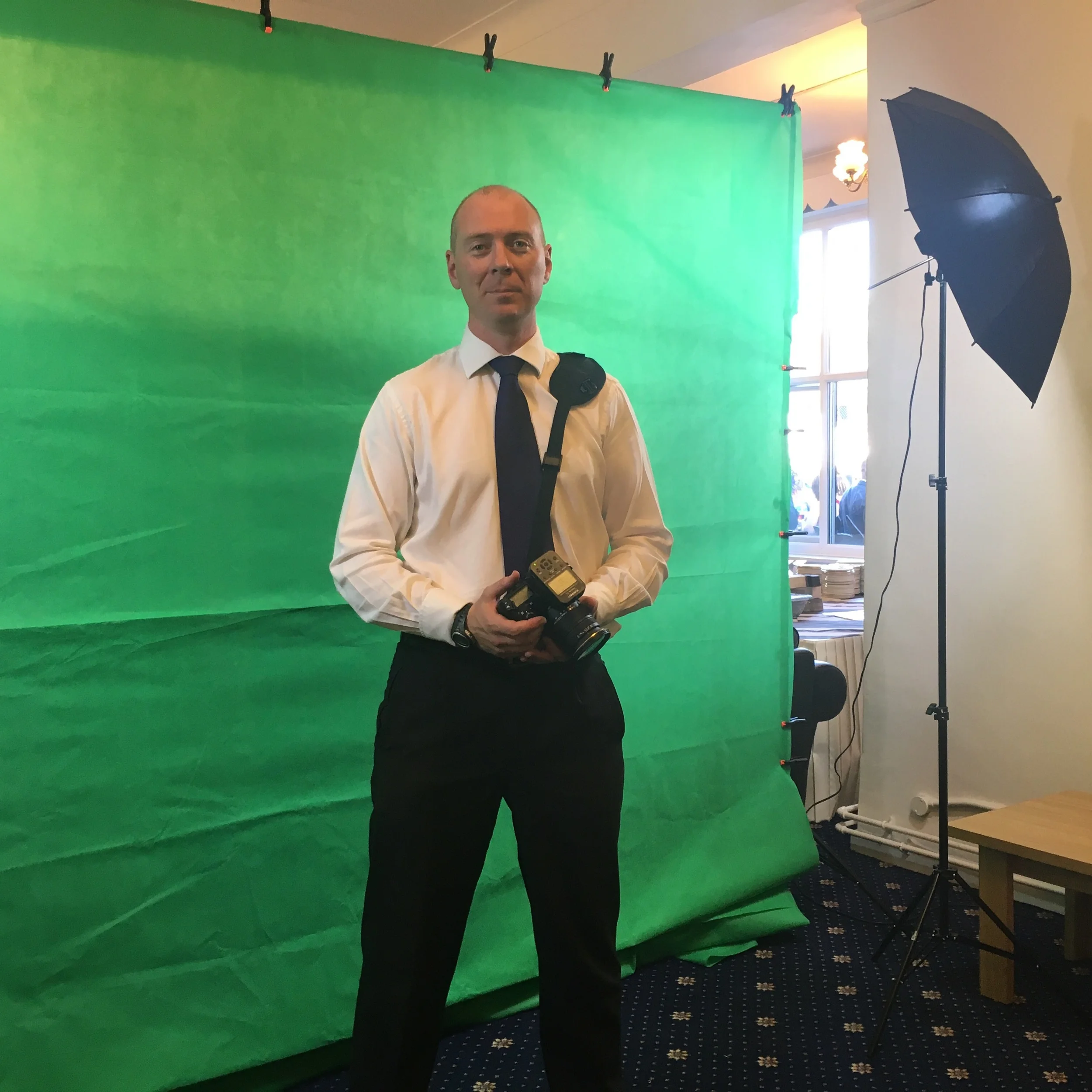 All set for the green screen magic!