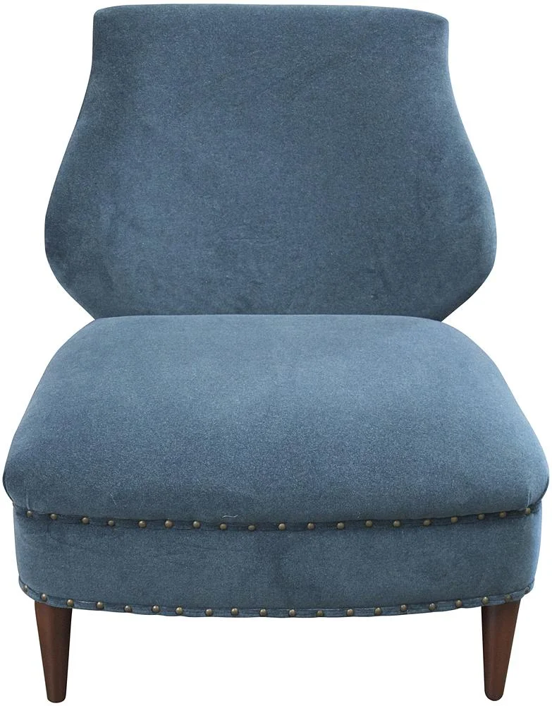 Hourglass Blue Occasional Chair