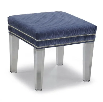 Lucite Legged Ottoman