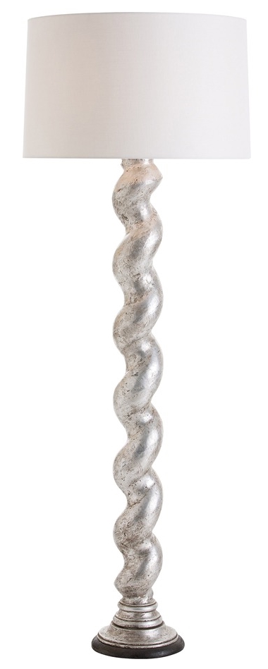 Silver Spiral Floor Lamp