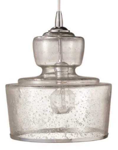 Angular Seeded Clear Glass Pendant