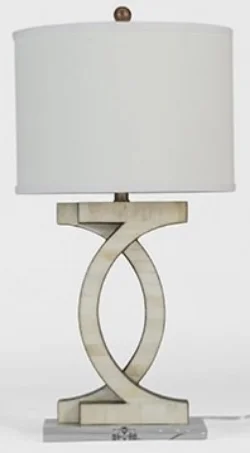White Horn Table Lamp