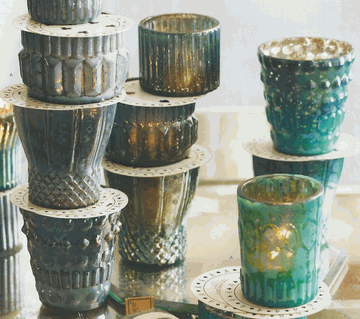 Aqua Lilla Mercury Tealights
