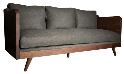 Mid Century Walnut Sofa