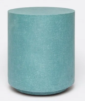 Turquoise Linen Occasional Table