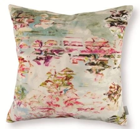 Lotus Watercolor Pillow