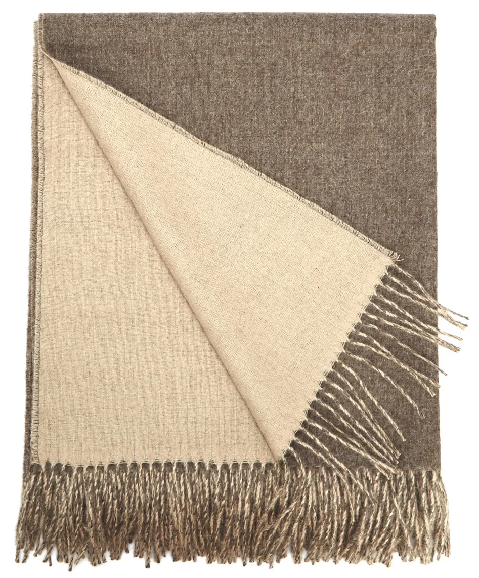 Baby Alpaca Throw Camel Beige