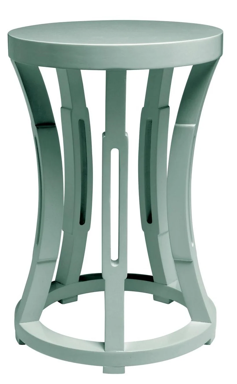 Concave Drum Occasional Table Aqua
