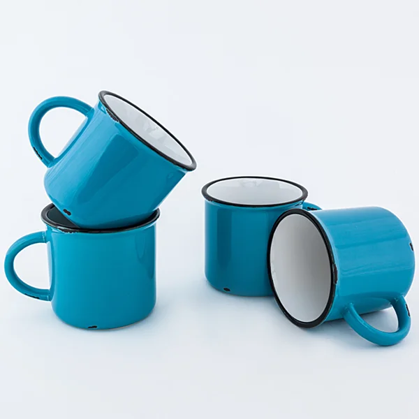 Teal Ceramic Tinware Mug