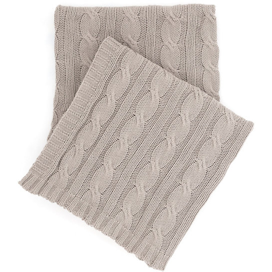 Grey Cable Throw