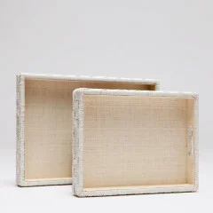 Rope Raffia Woven Trays