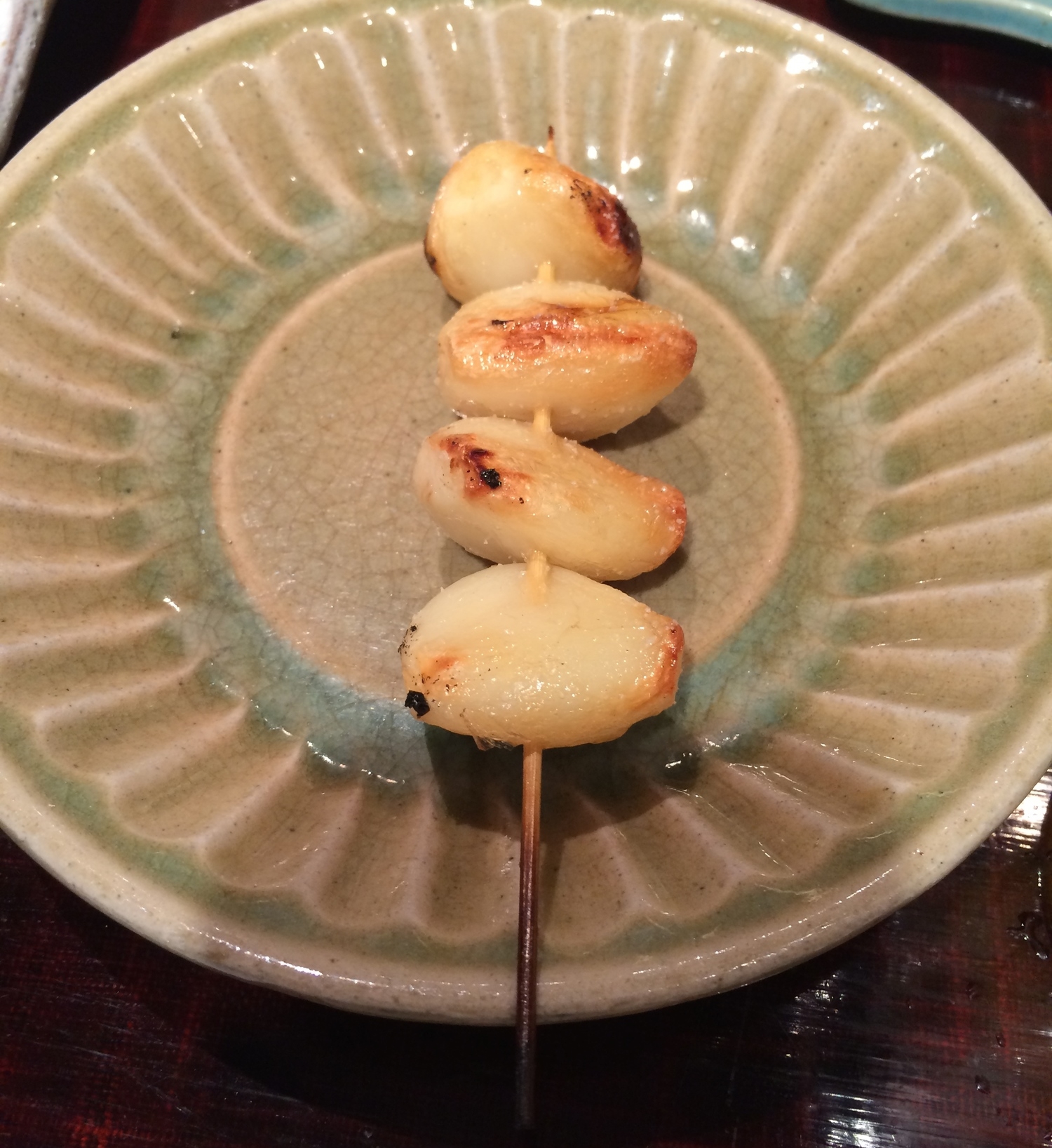Garlic yakitori