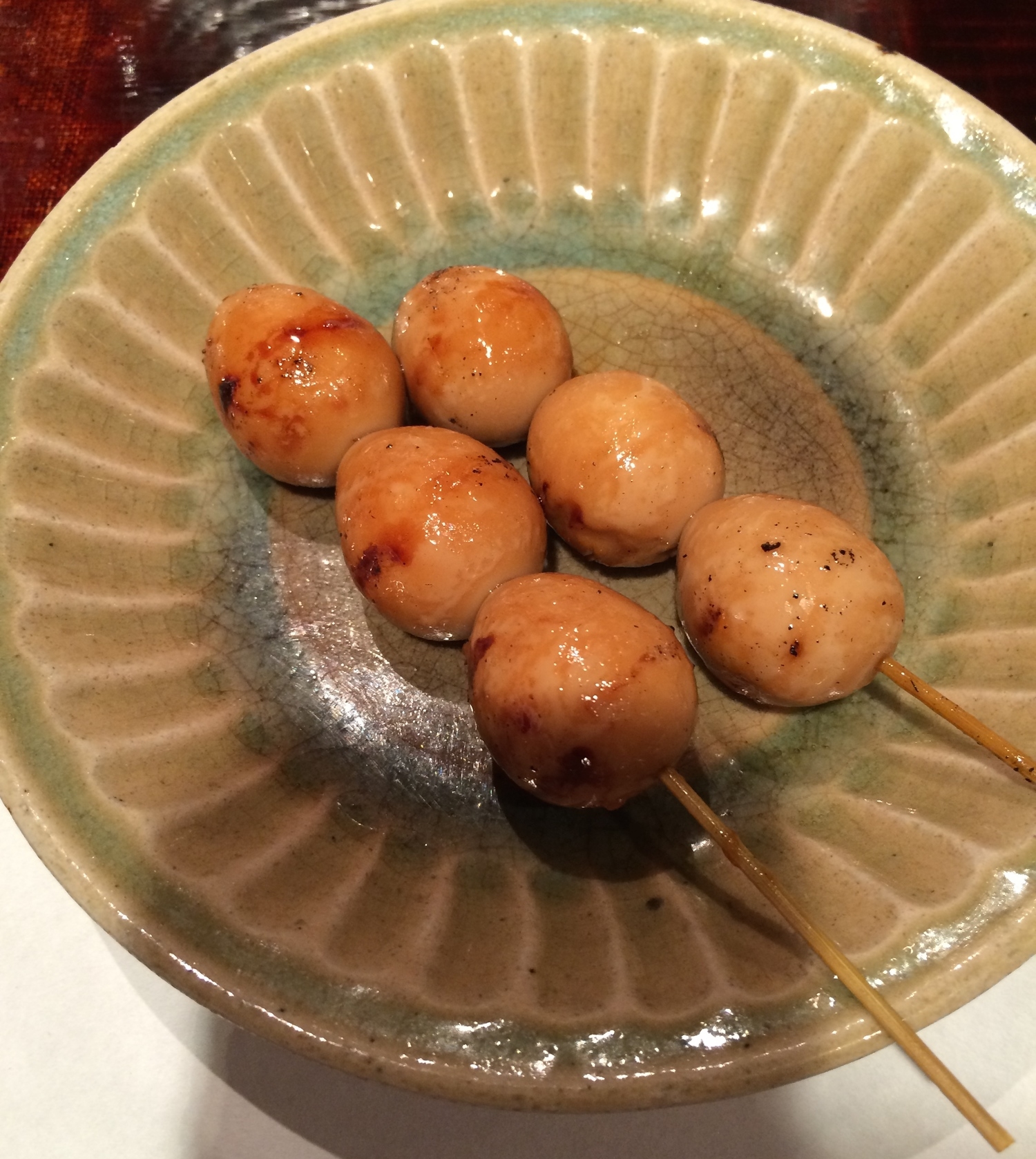Quail egg yakitori