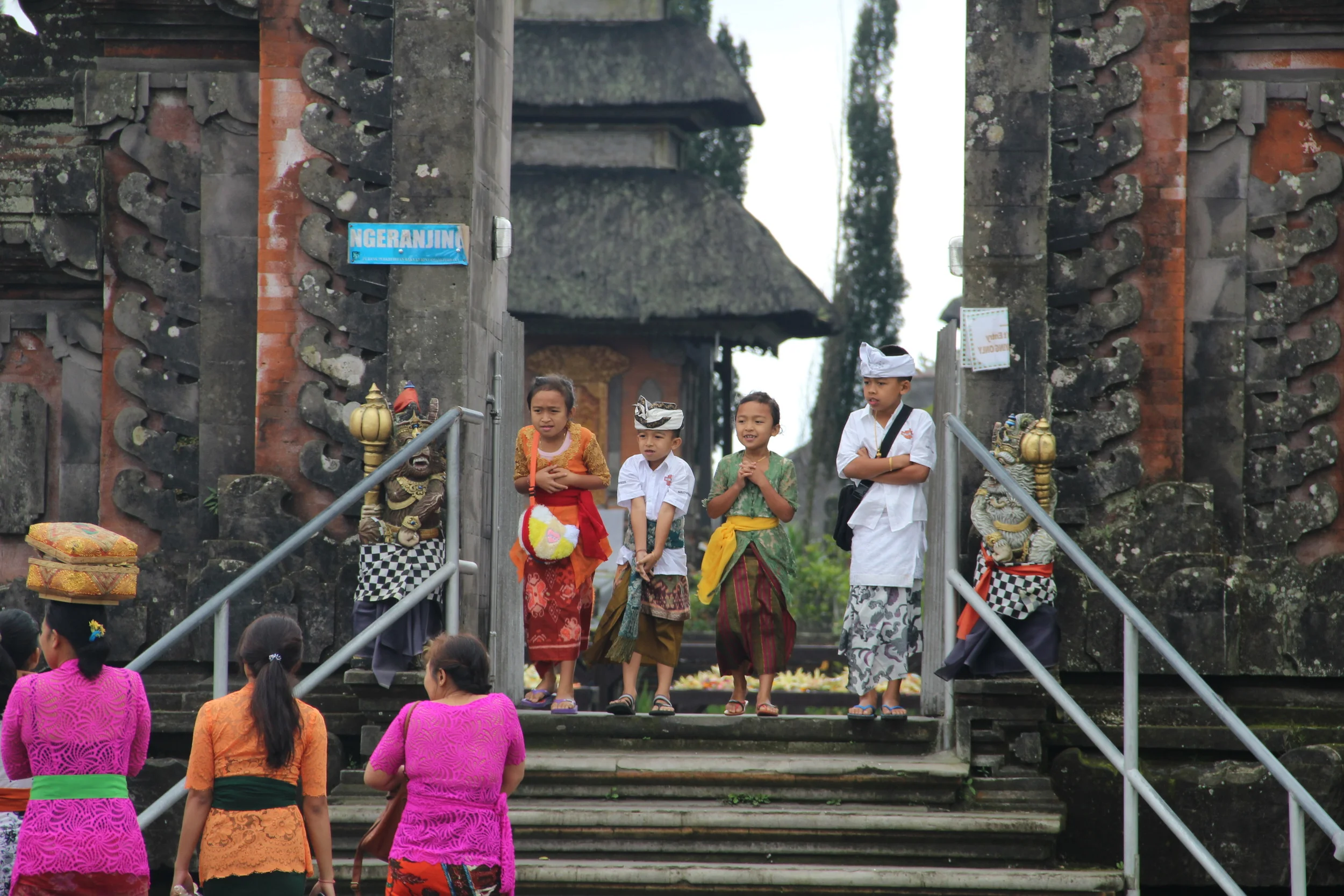 Villagers coming to pray.