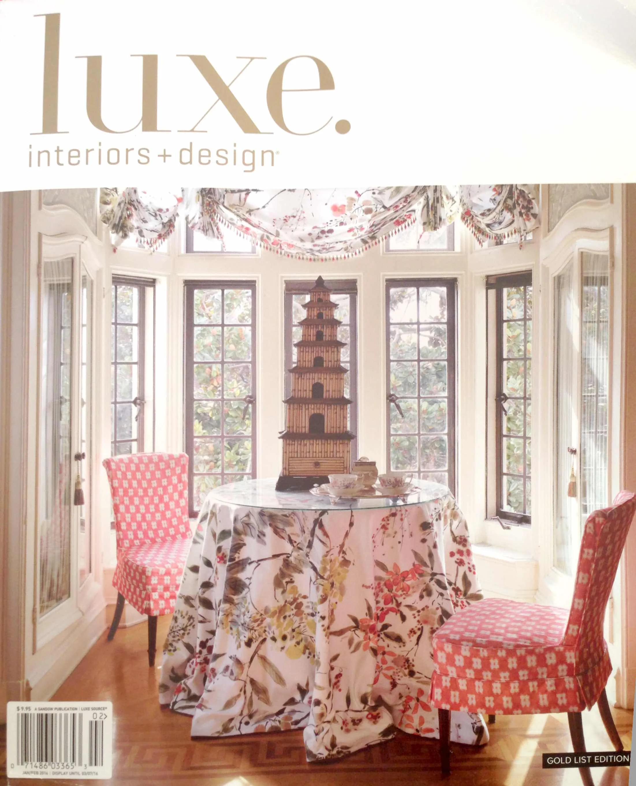 LUXE Interiors + Design, January, 2016