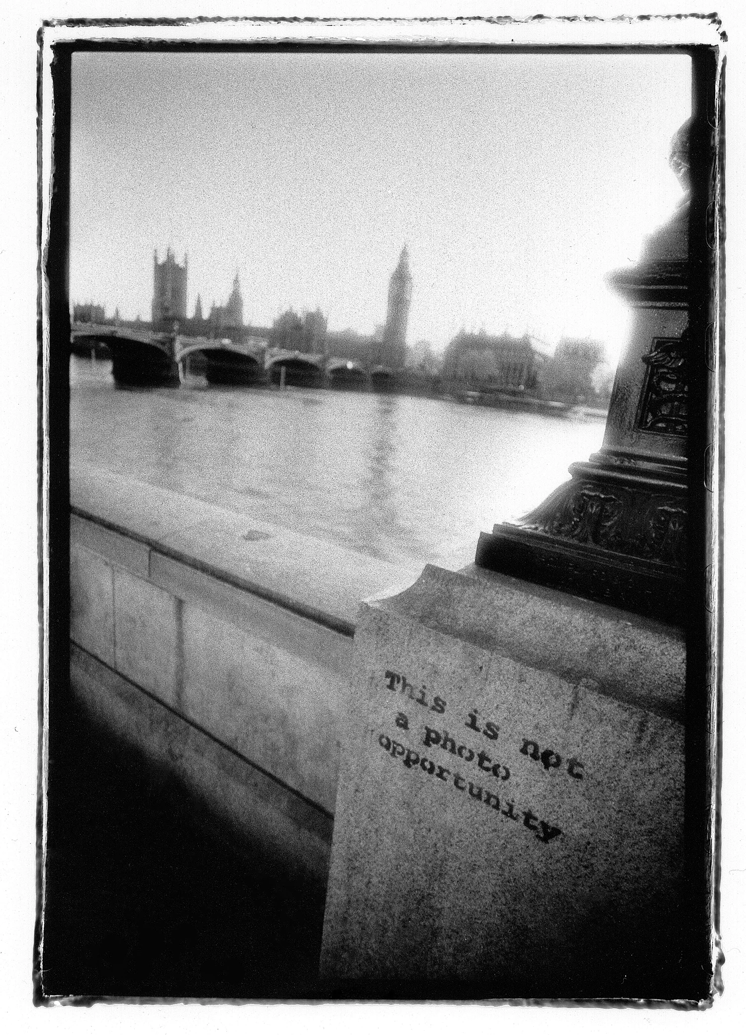 Banksy on southbank (Infra-red)