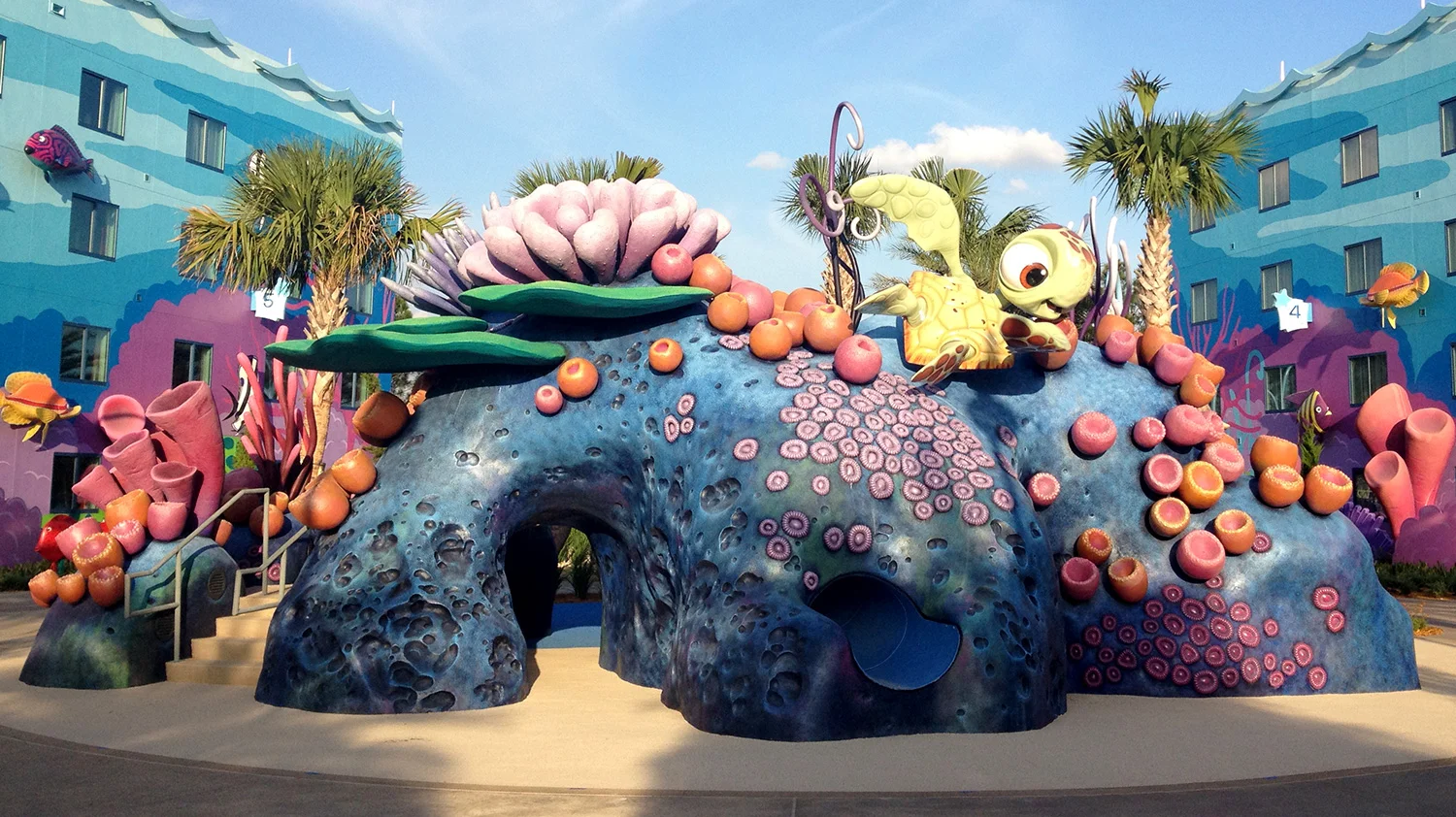 A hang-out for the adorable sea turtle Squirt, the reef serves as both a play area and photo&#8209;op for resort guests.