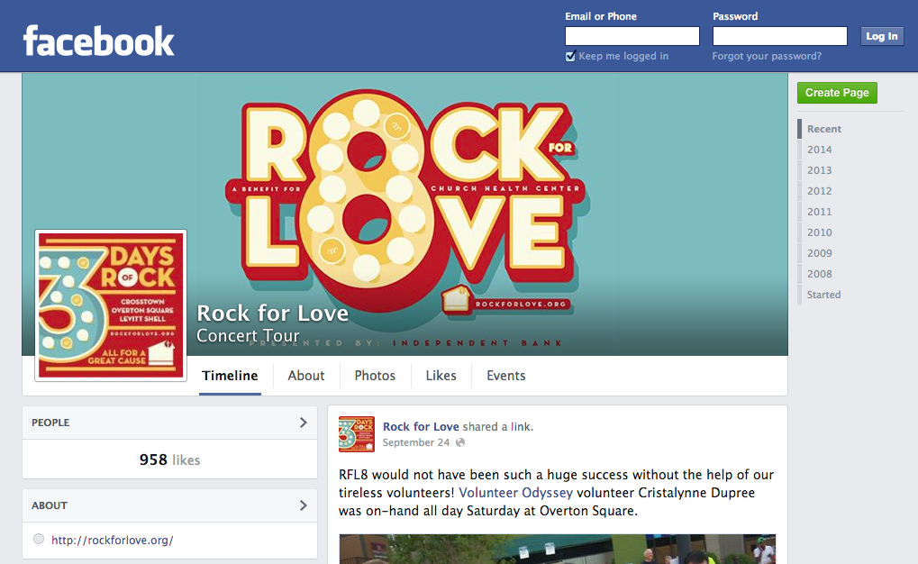 Facebook branding by Ronnie Lewis