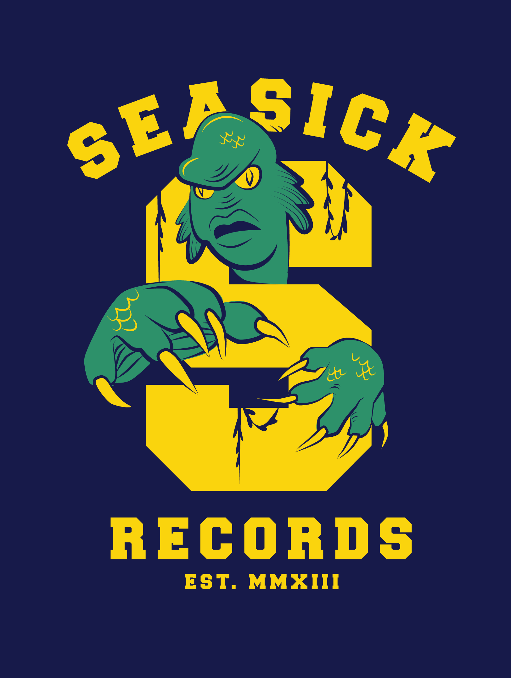 Seasick's unofficial mascot, a certain creature from lagoon-esque upbringing, has appeared in many forms on various pieces of merchandise and promotional materials since the store's opening in 2013.