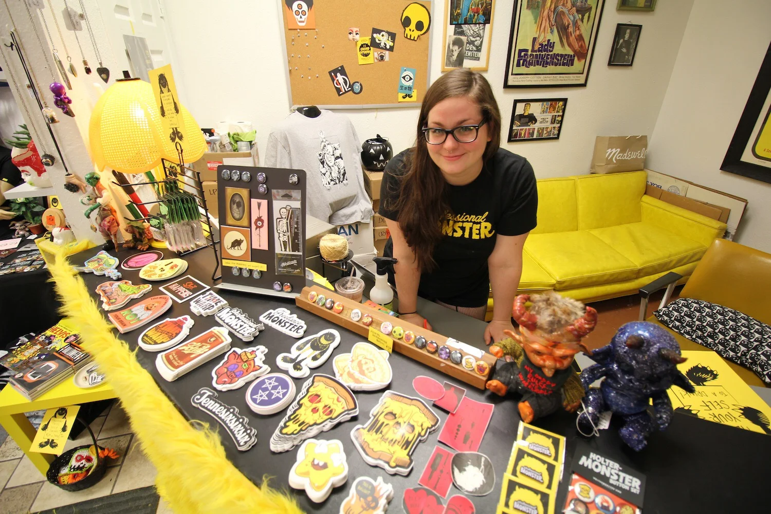 Manning the shop at 88 N. Main in October 2017