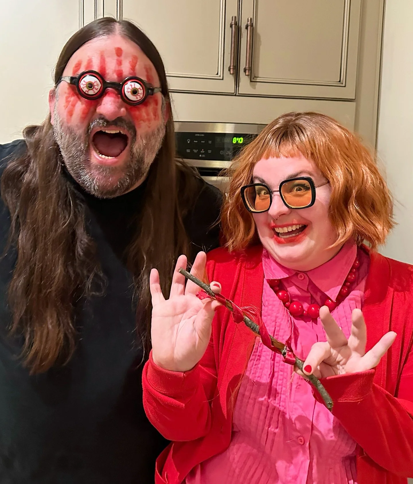 Halloween recap of our cute lil couples costume inspired by our favorite horror of 2025! 🪾💇🏼&zwj;♀️🥣 #weapons @zcregger