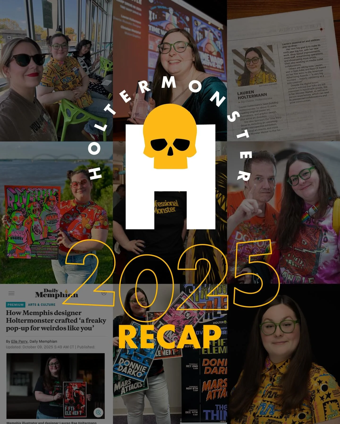 2025 was overall a fabulous year for Holtermonster! I truly enjoyed collaborating with so many new folks, projects, brands, and places! here are my favorite professional accomplishments of 2025 month by month&mdash; double for October because I can!✨