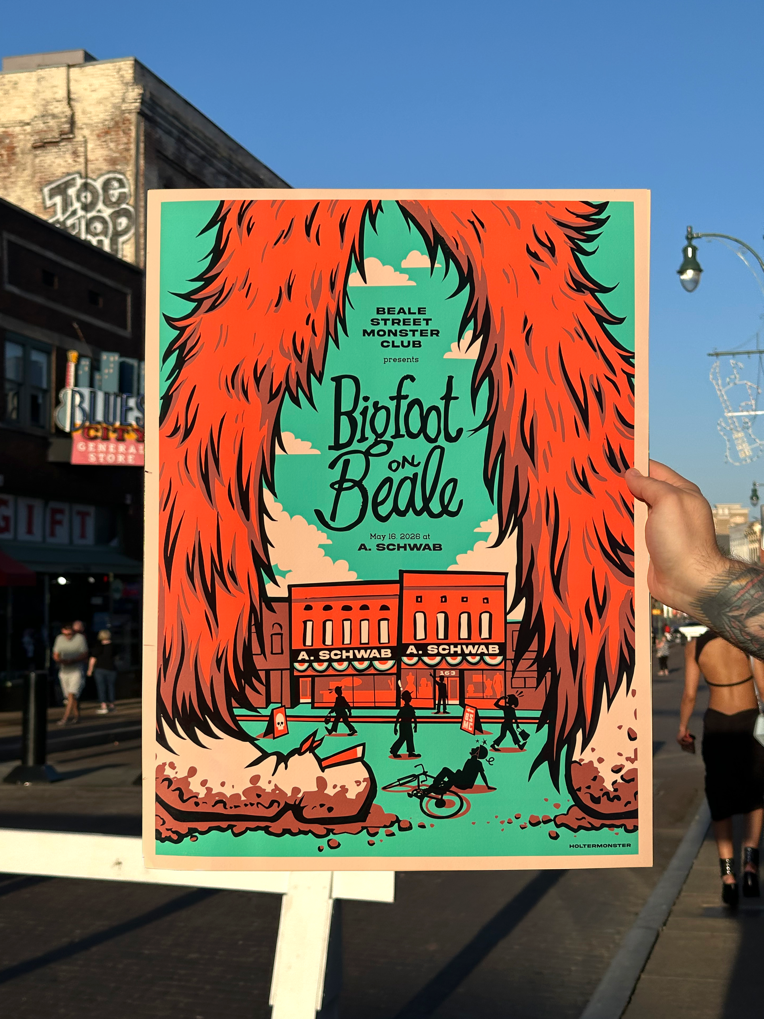 Guest Artist Poster for Bigfoot on Beale