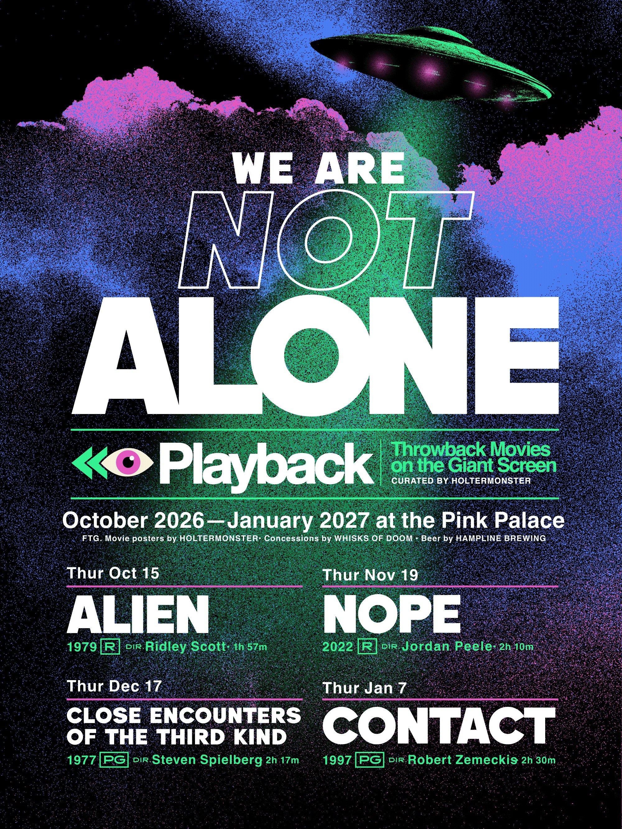 Next up on Playback>> WE ARE NOT ALONE | Oct &rsquo;26-Jan &rsquo;27

Curated to inspire your sense of wonder about the universe, these films ask us to cast our gazes upward. Join us for four very different stories about humans making first con
