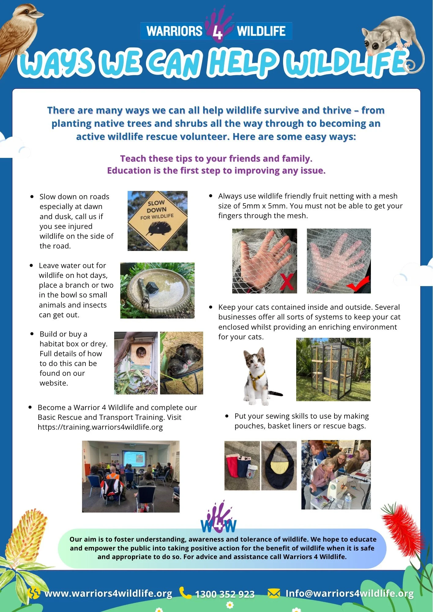Many ways to help wildlife