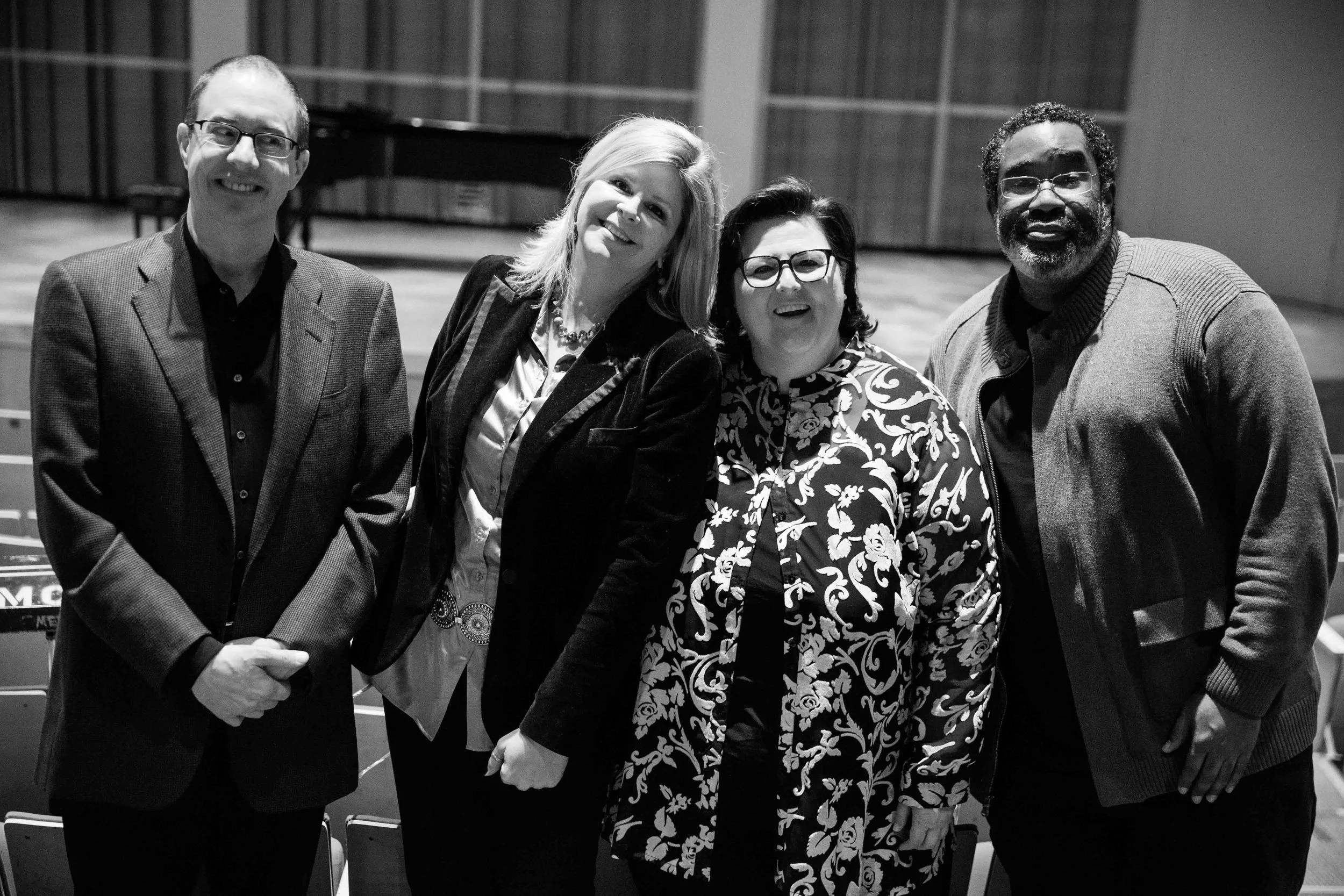 Judges Richard Bado, Susan Graham and Gayletha Nichols with National Advisor Eric Owens