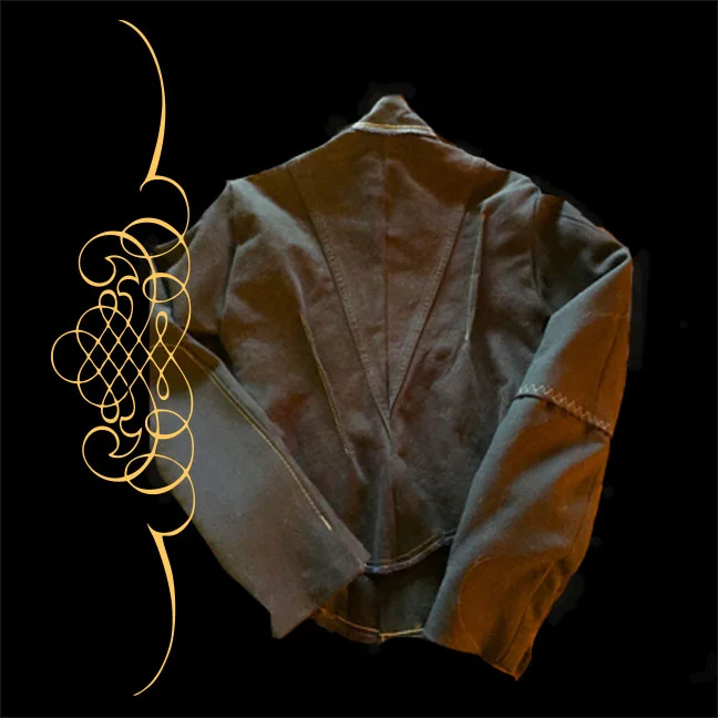 Joey black jacket silver buttons military 2.jpg