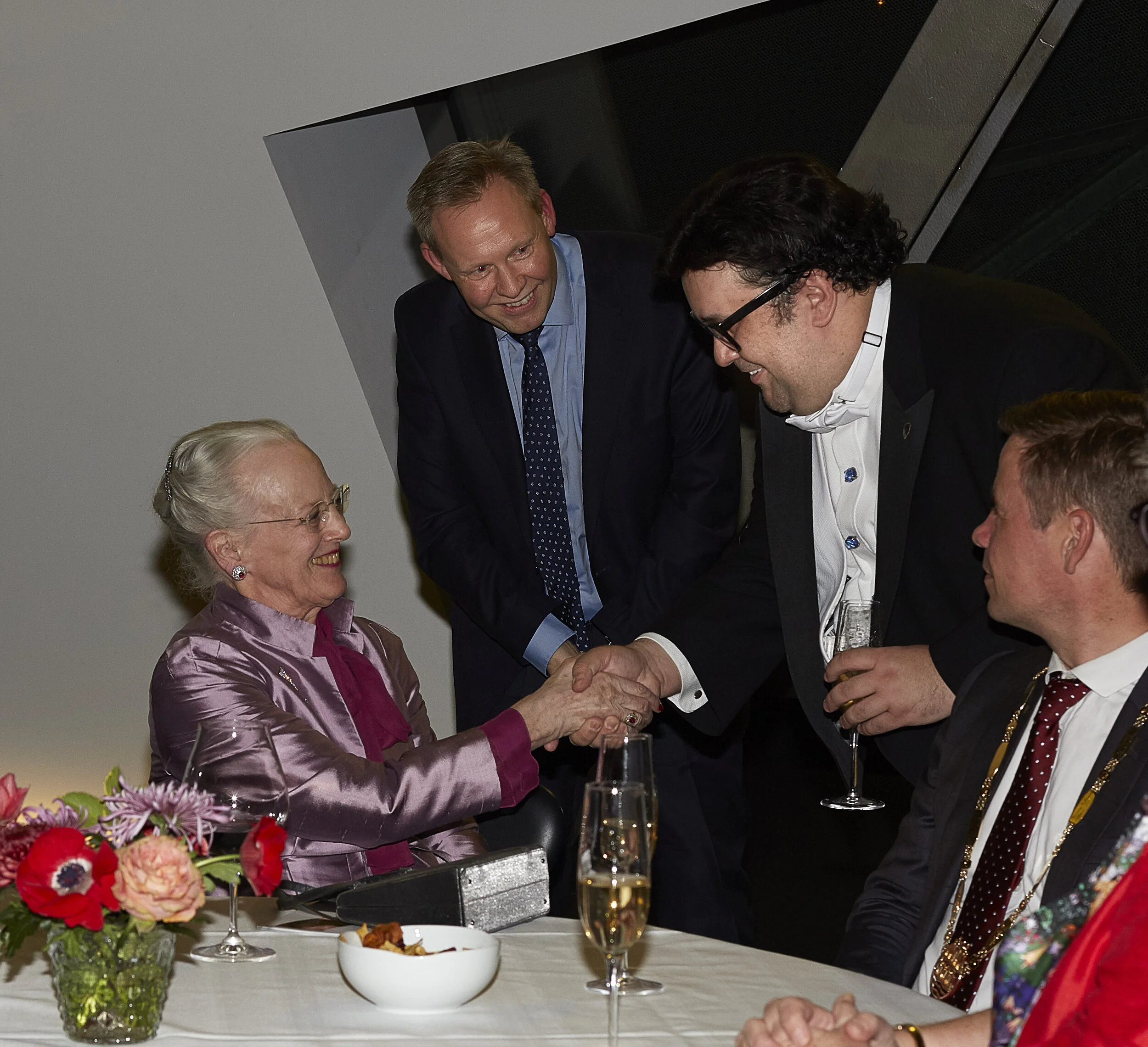 Meeting Her Majesty Queen Margrethe II of Denmark after the Finals of the 2017 Lauritz Melchior International Singing Competition.