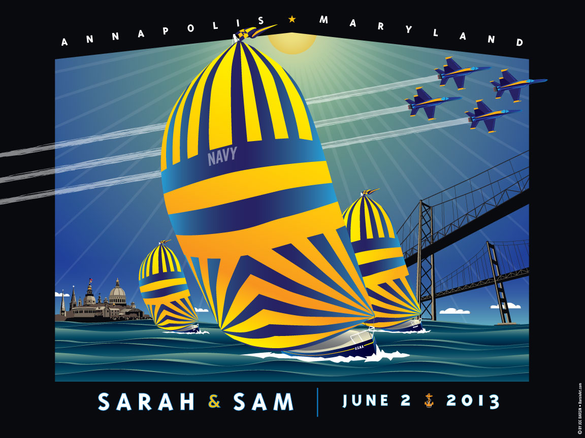 USNA Wedding Gift for Sara and Sam.