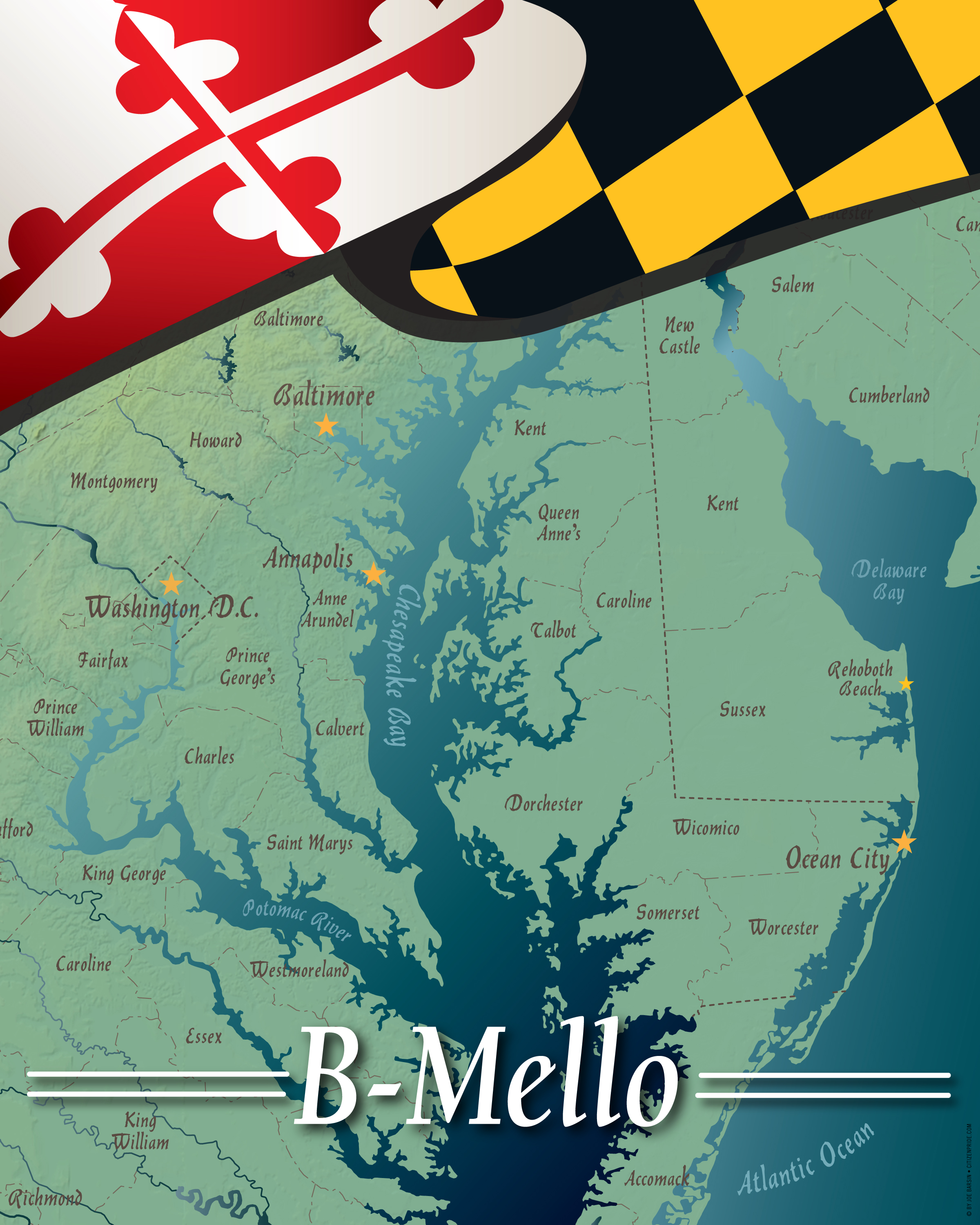 Large wall art canvas for B-Mello motor yacht.