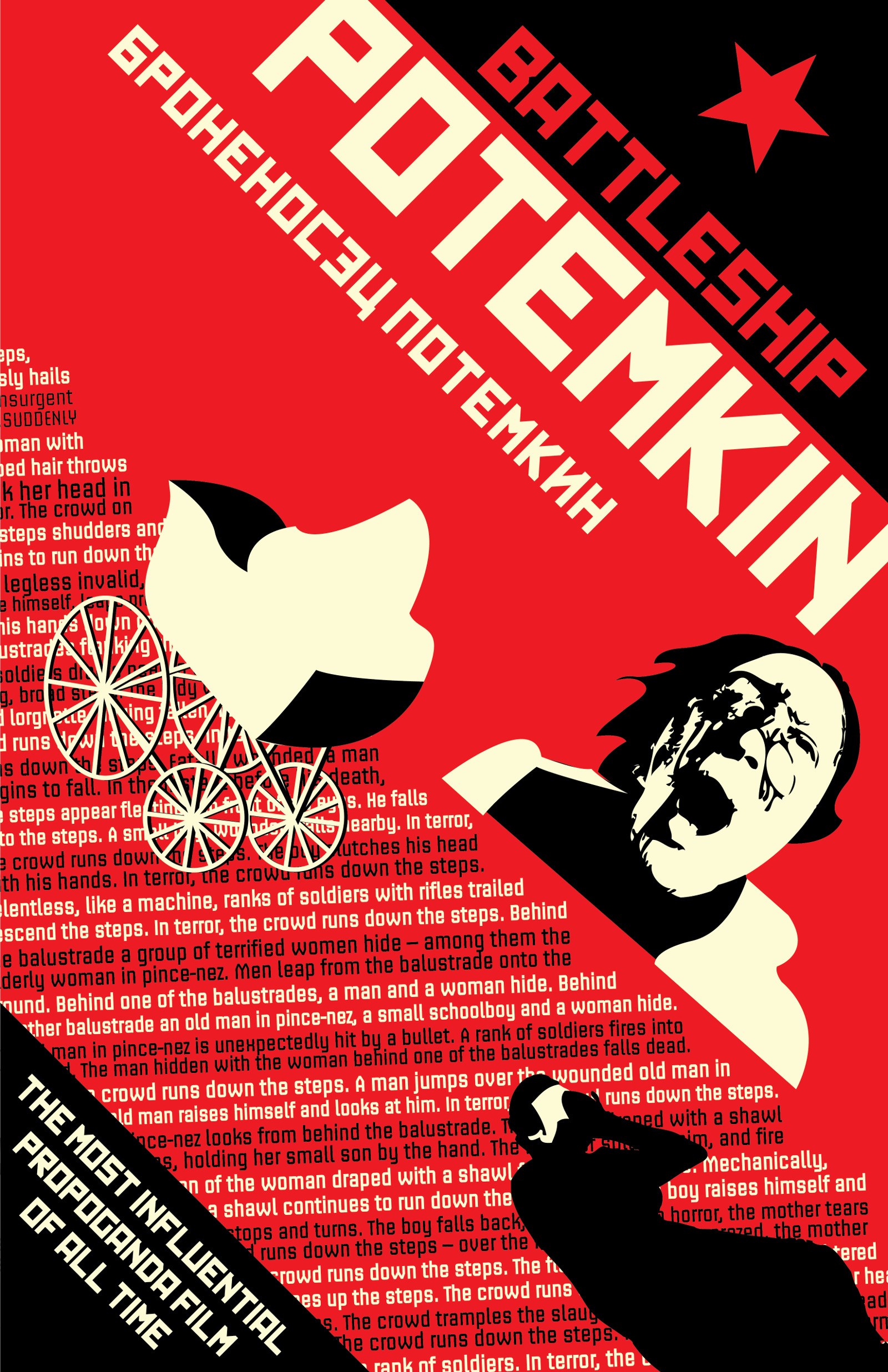 One of many examples of inspired poster design for the film, BATTLESHIP potemkin