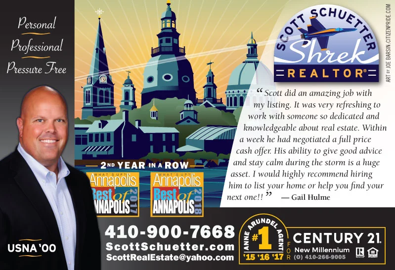 Spring Theme - Scott Schuetter Realtor Ad - part of an ongoing campaign in What’s Up? Annapolis magazine