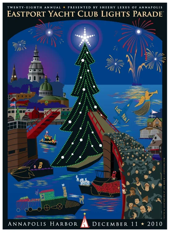 2010 Eastport Yacht Club Lights Parade illustration