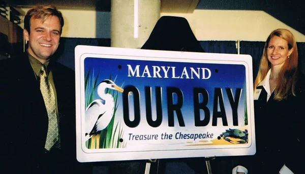 Maryland Bay Plate - car license plate illustration by JEBDesign.com