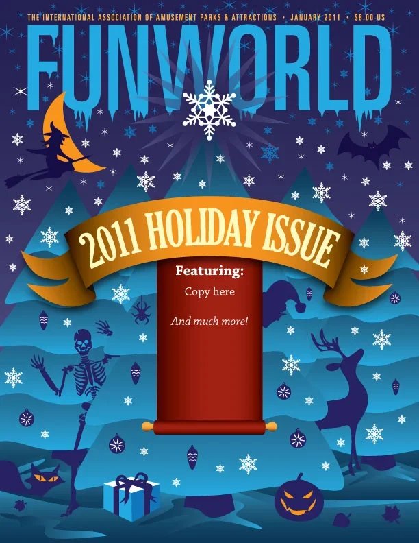 FUNWORLD magazine cover illustrations, May 2010 and 2011